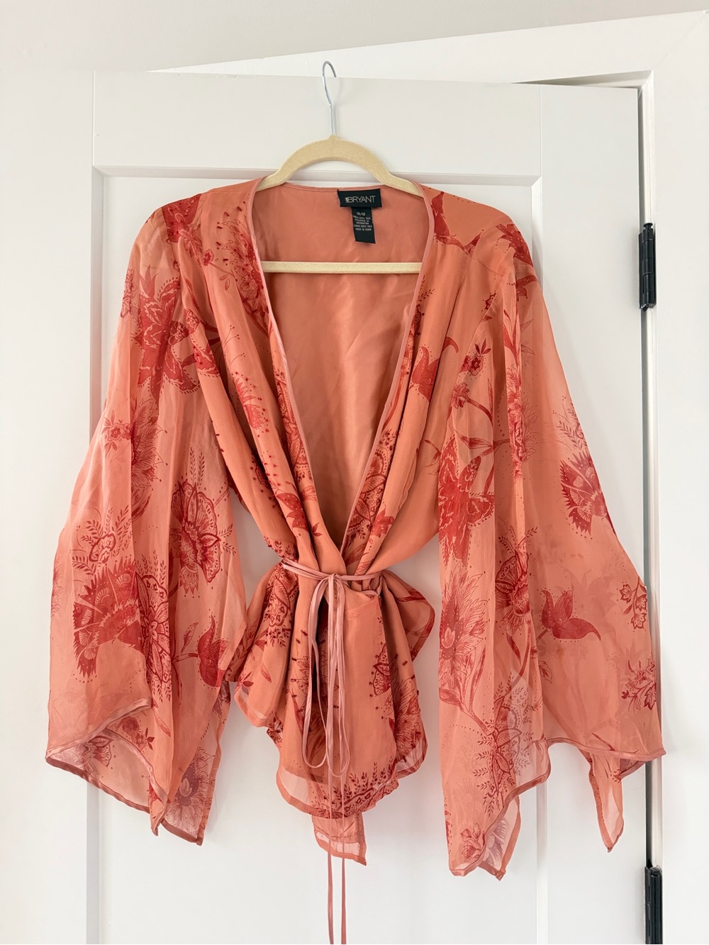 Silk & Beaded Wrap Blouse